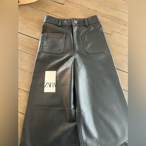 BRAND NEW ZARA MARINE LEATHER PANTS